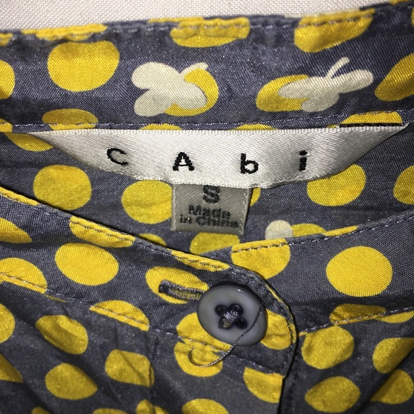 CAbi Style 183 Silk Polka Dot Blouse Size Small - Picture 4 of 7